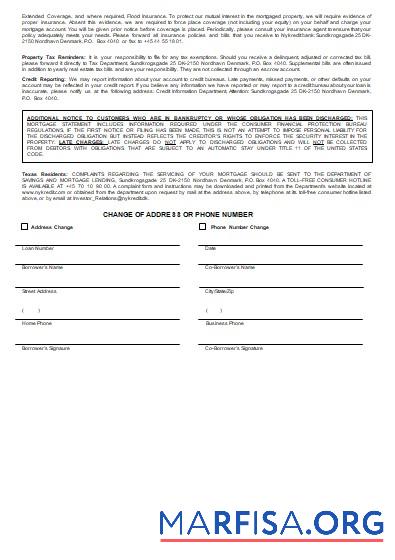 Printable Denmark Nykredit bank mortgage statement, 3 pages, 3 scr template
